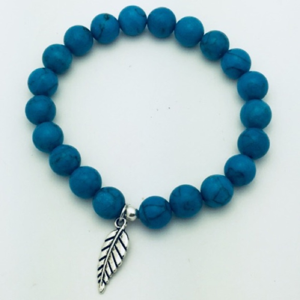 Turquoise Feather Bracelet